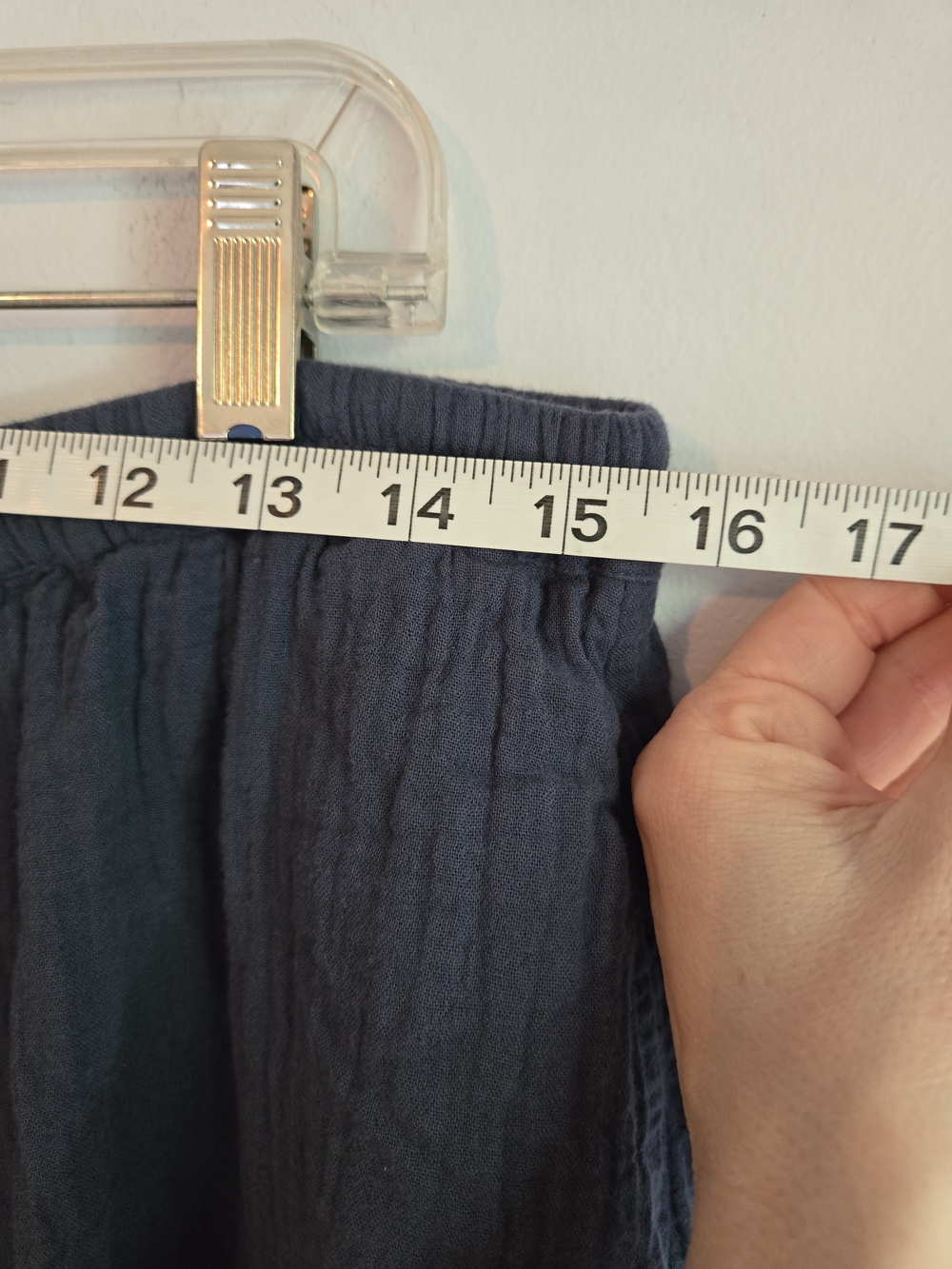 Pact French Navy Tiered Gauze Maxi Skirt Coastal Boho Prairie Organic Cotton LG - Picture 8 of 8
